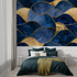Blue and Gold Wallpaper | Murals Wallpaper