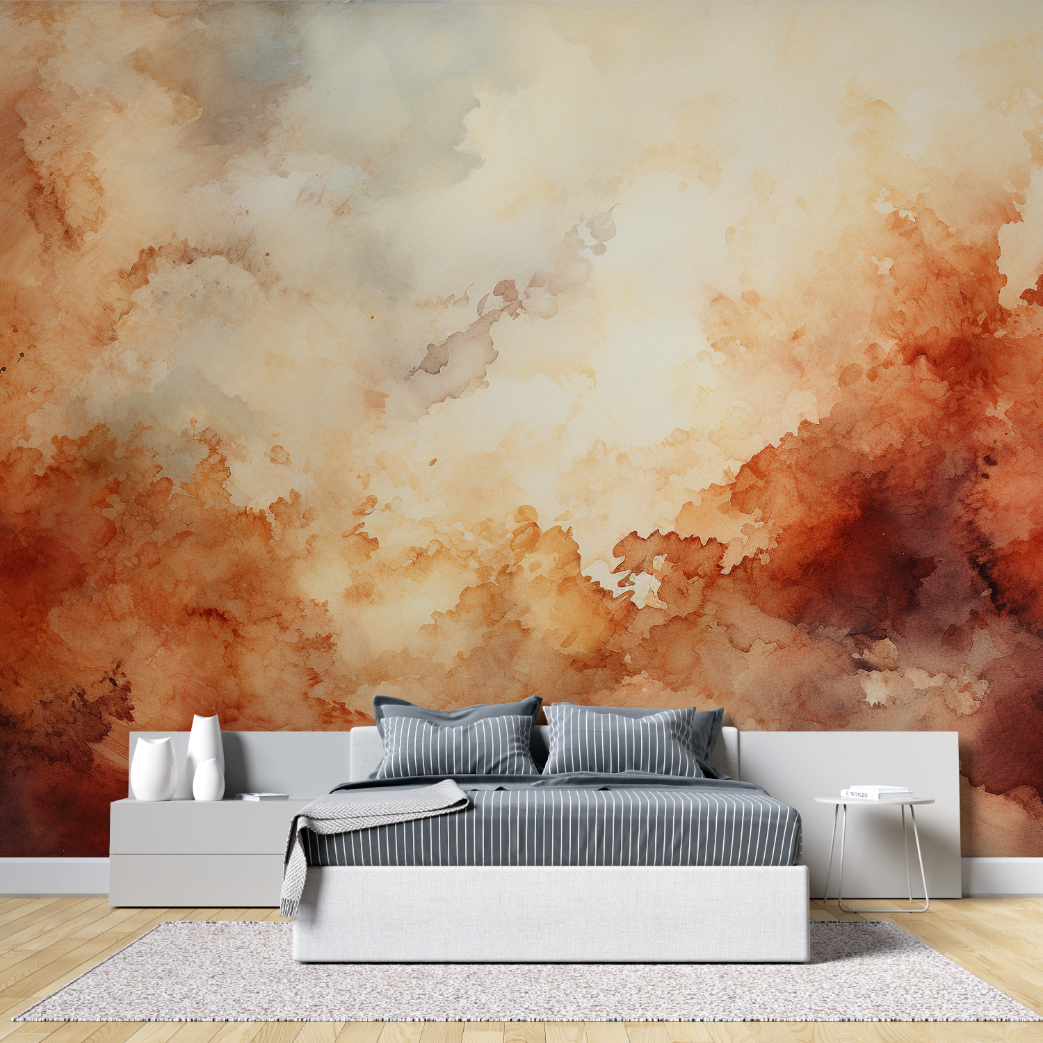 Dark Tones Watercolor Wallpaper | Murals Wallpaper