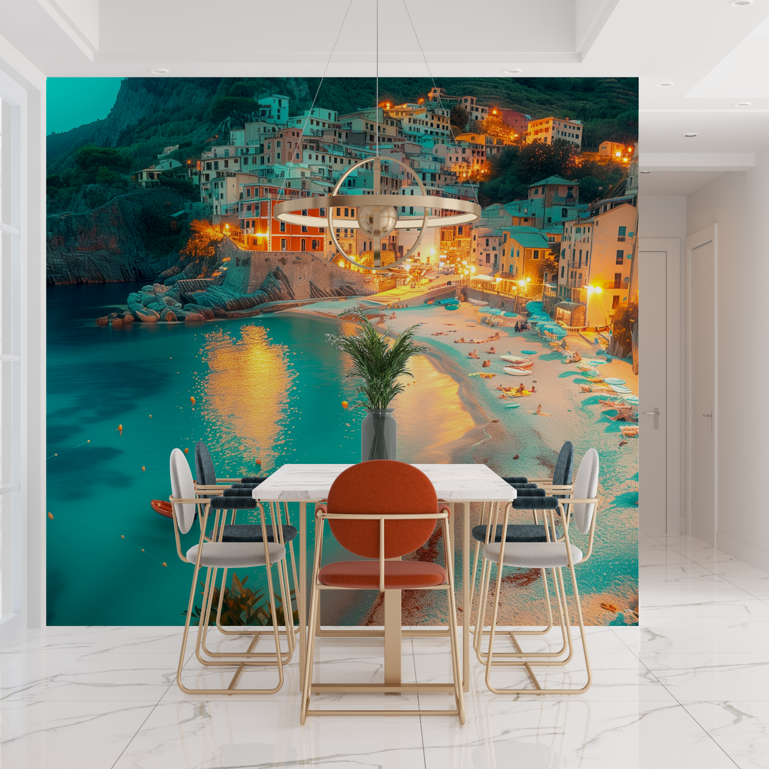Italian Landscape Panoramic Wallpaper | Murals Wallpaper