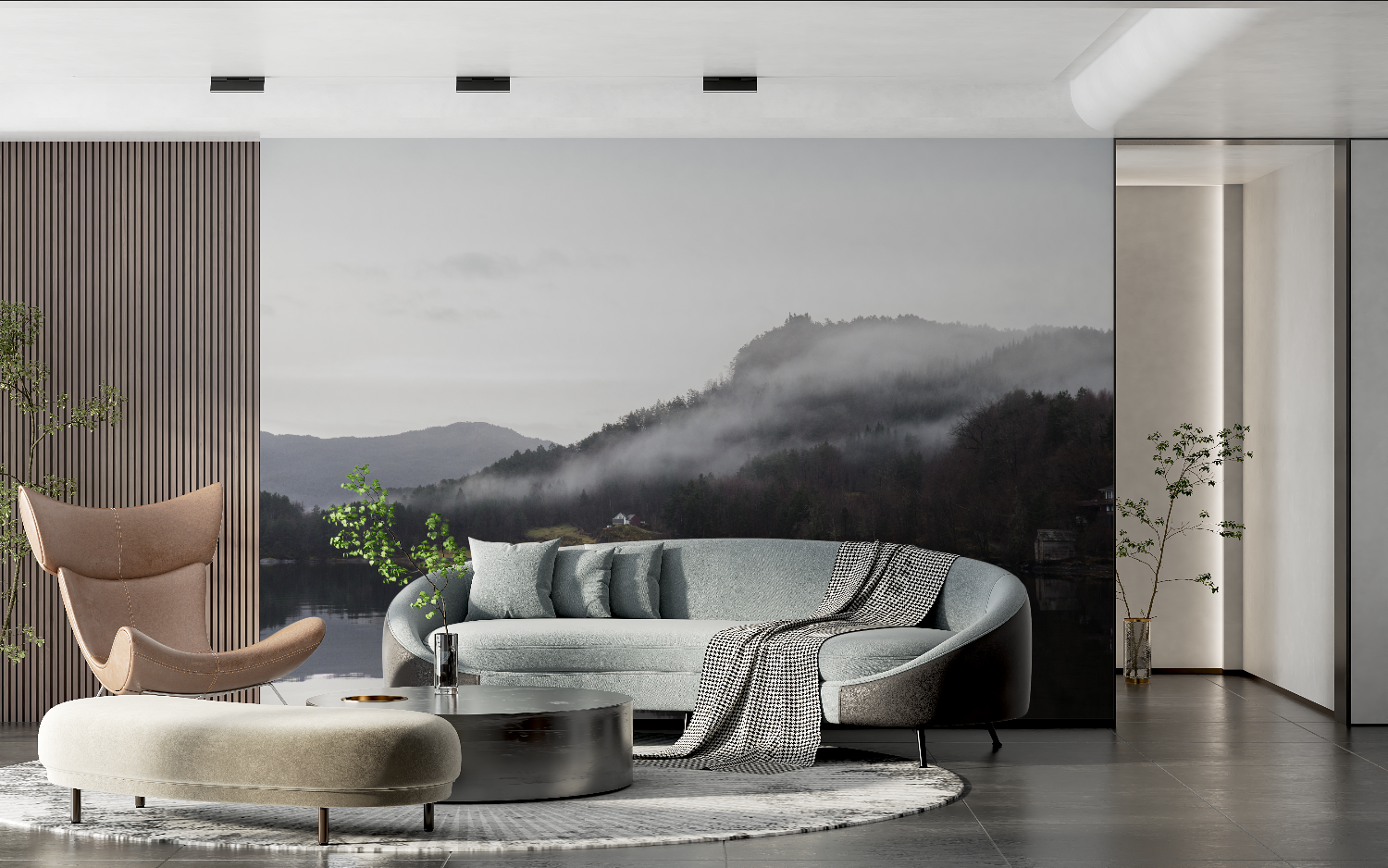 Watercolor Lake Wallpaper | Murals Wallpaper