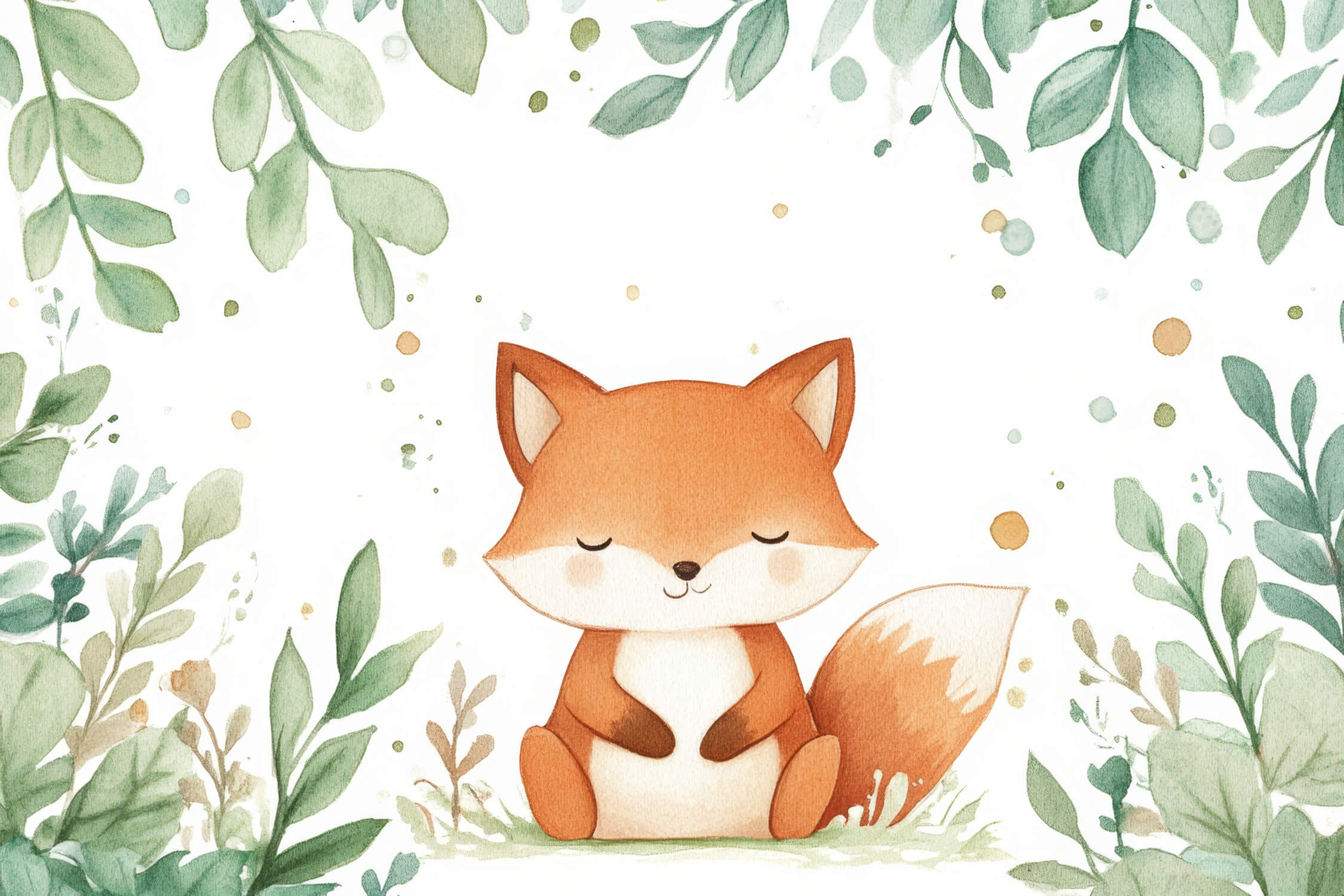 Papier Peint Renard Nouveau Né