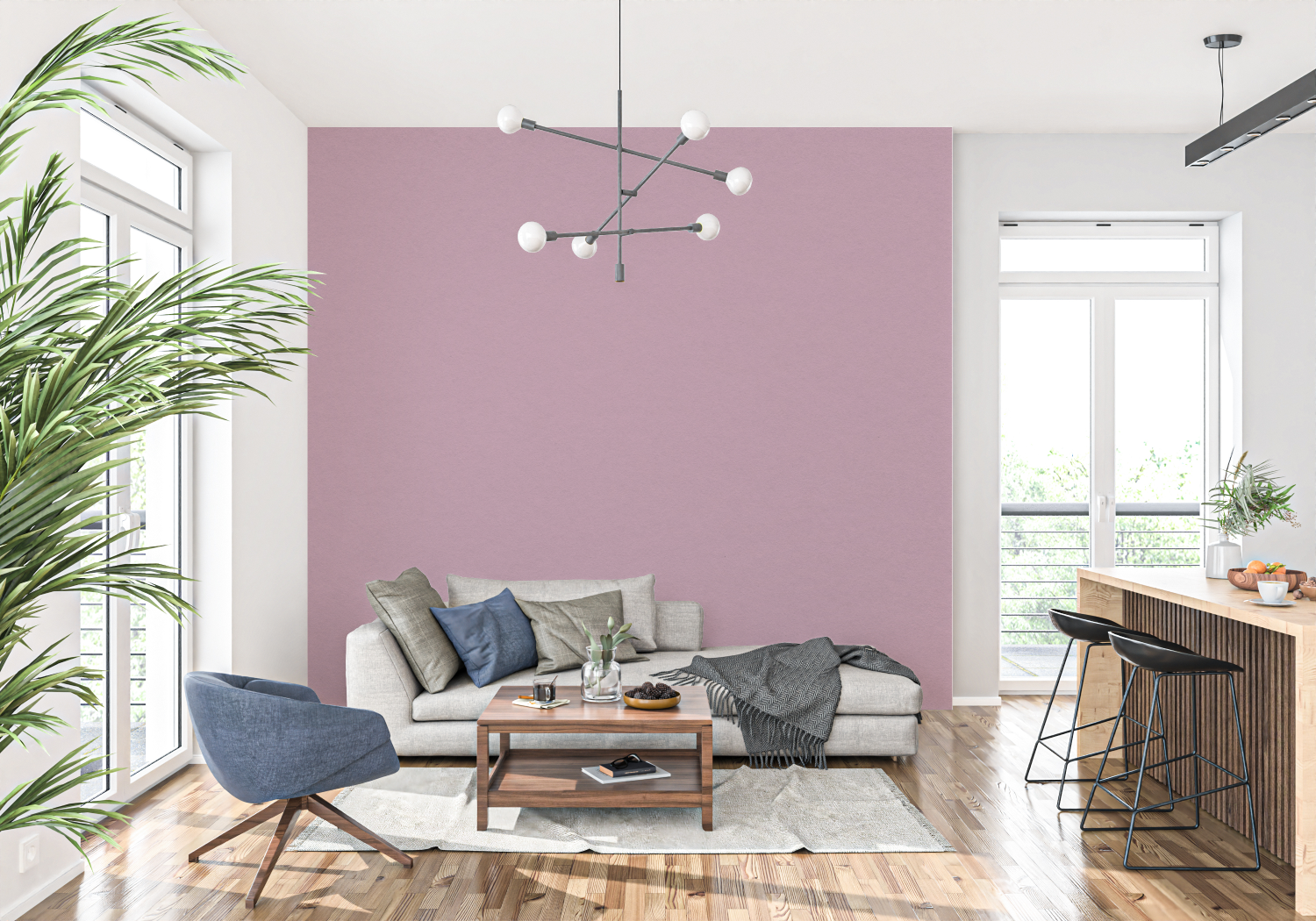 Dark Pastel Purple Wallpaper | Murals Wallpaper