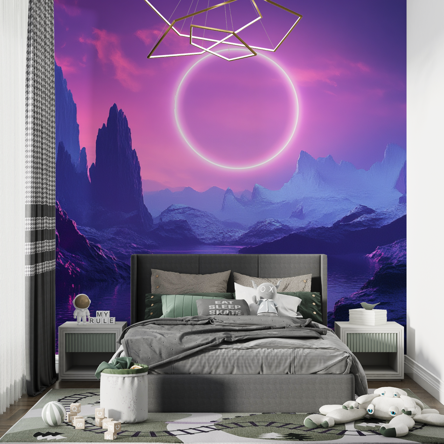 Virtual Mountain Wallpaper | Murals Wallpaper