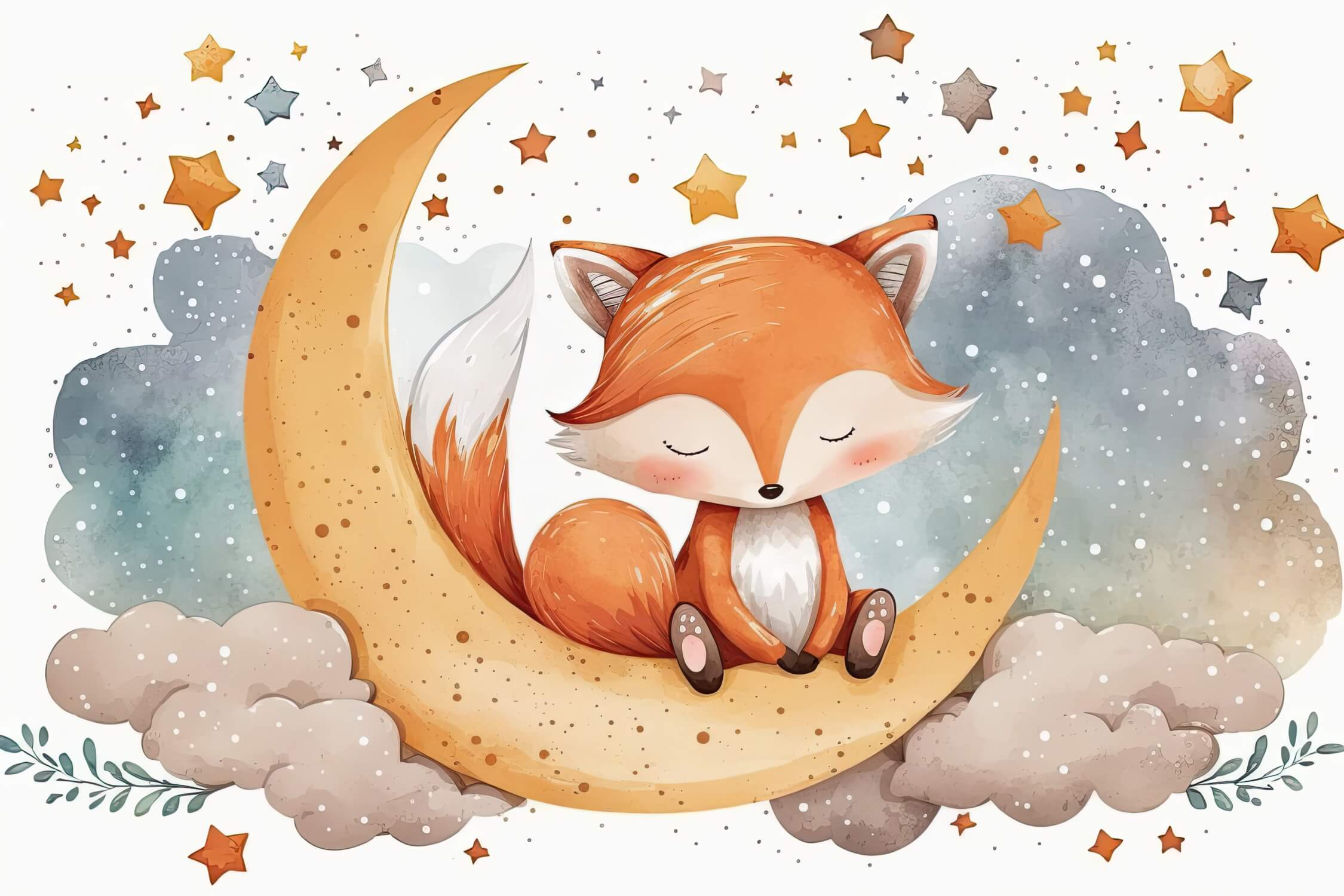 Fox and Stars Wallpaper | Murals Wallpaper