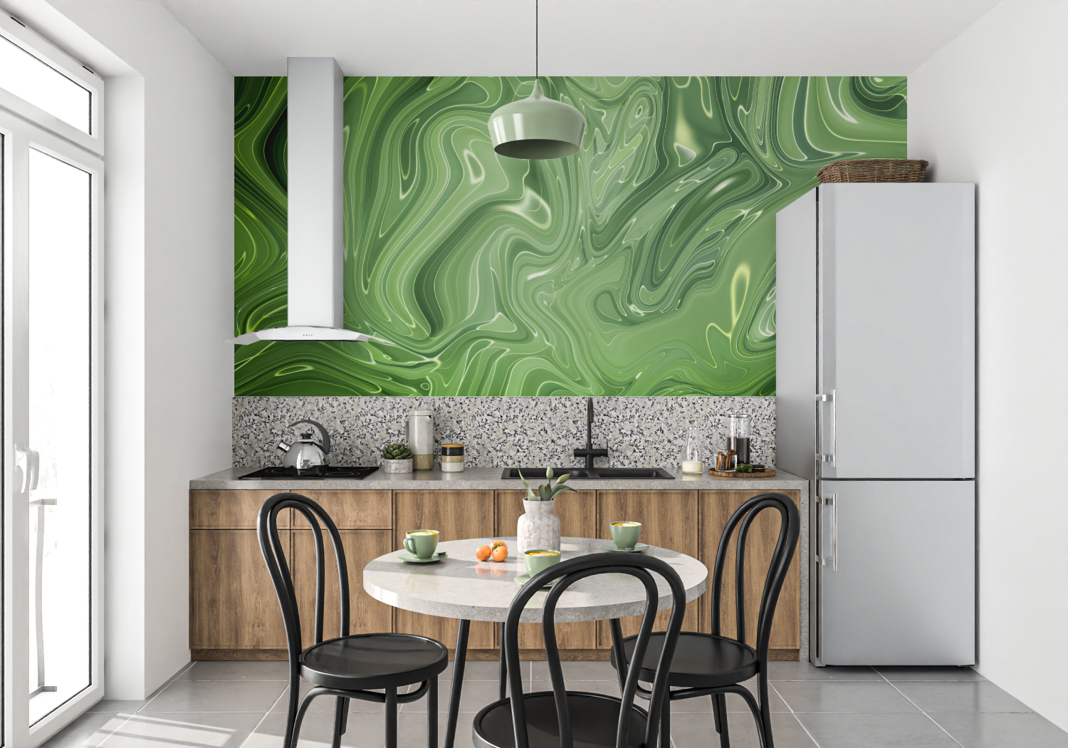Abstract Green Wallpaper | Murals Wallpaper