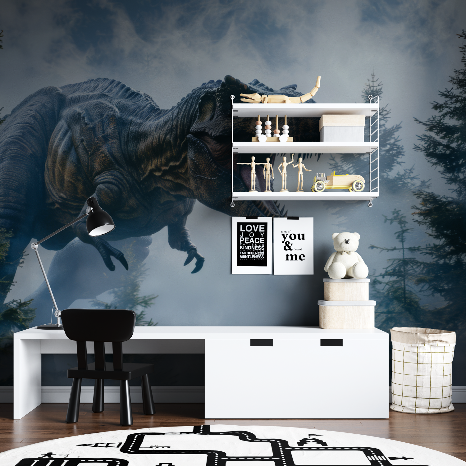 Dinosaur T-Rex Mist Wallpaper | Murals Wallpaper