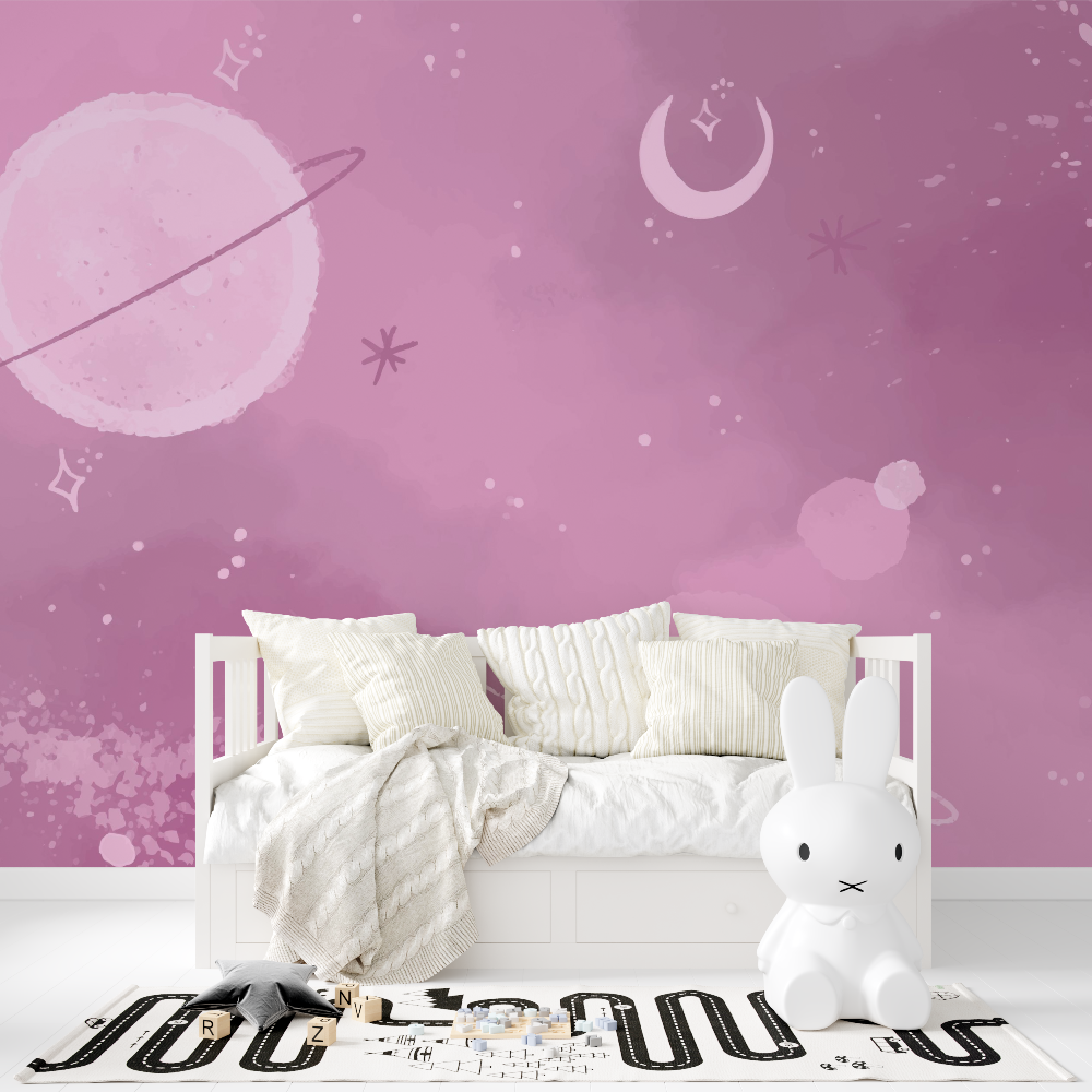 Teen Girl Space Planet Wallpaper | Murals Wallpaper