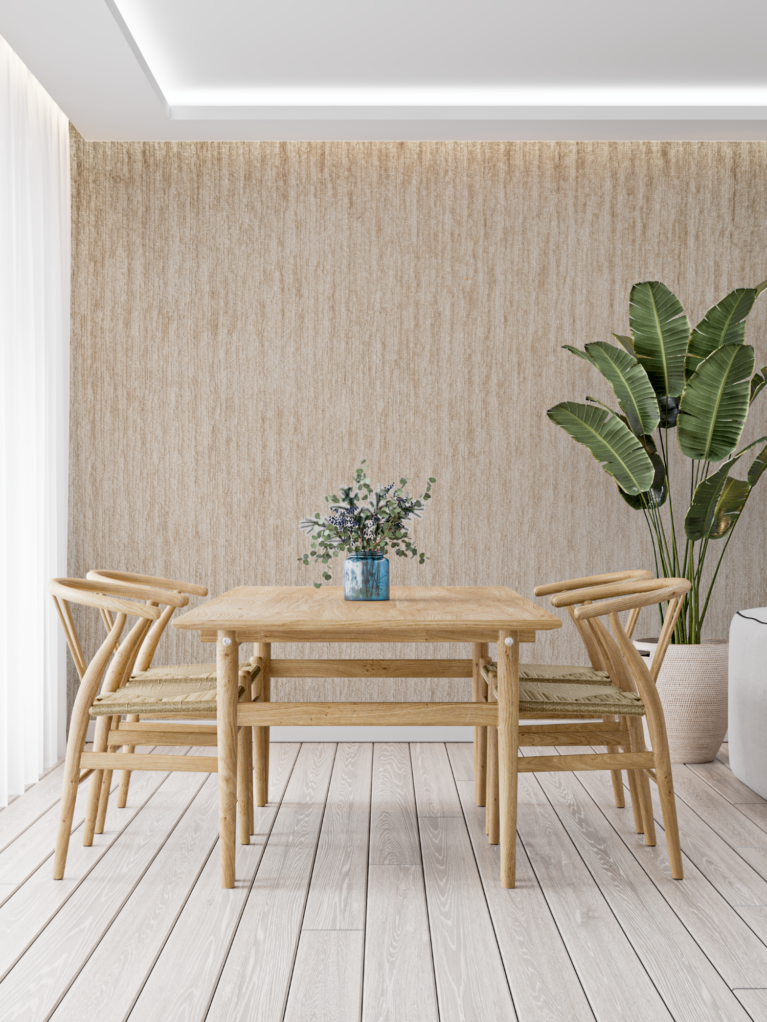 Beige Bamboo Wallpaper | Murals Wallpaper