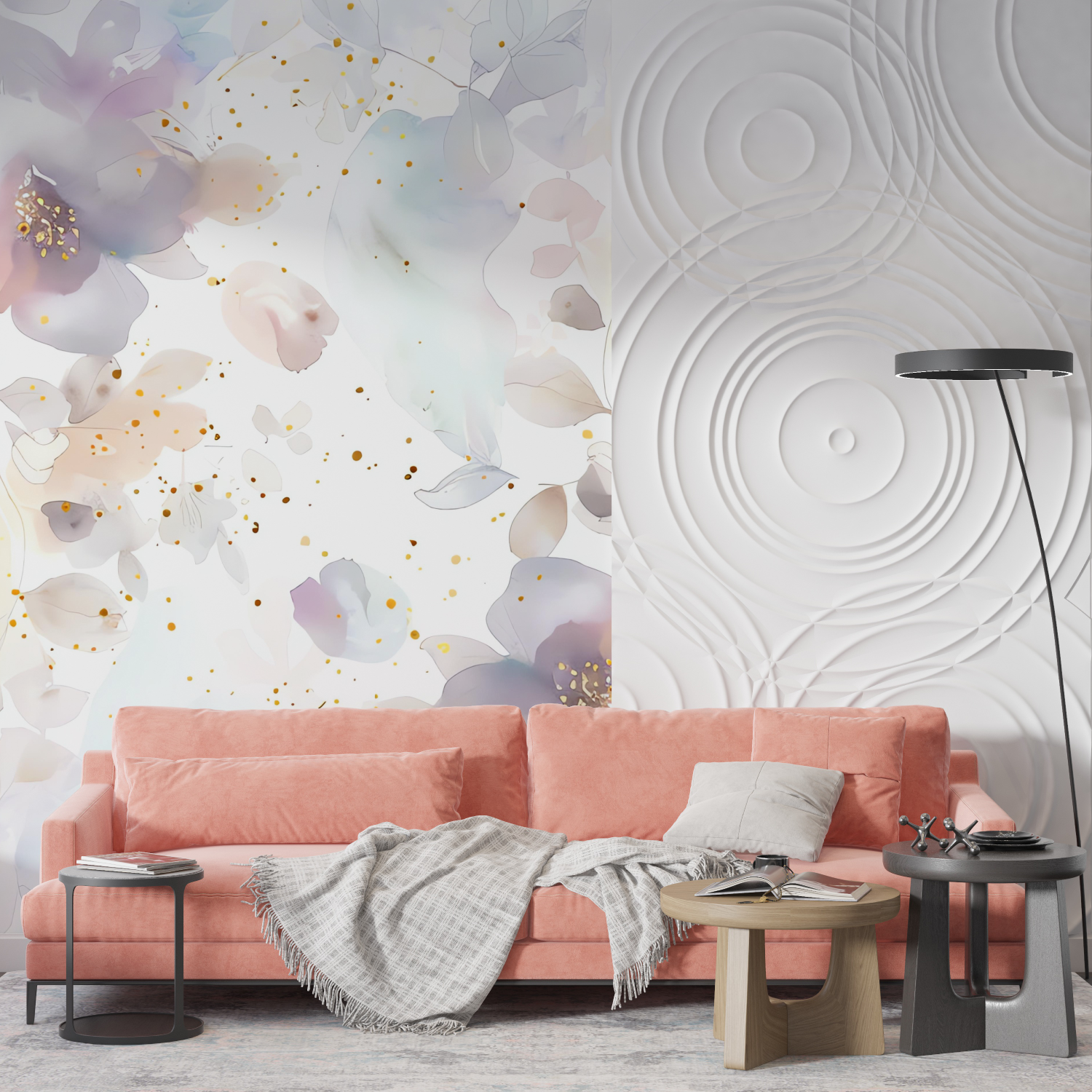Elegant Floral Watercolor Wallpaper | Murals Wallpaper