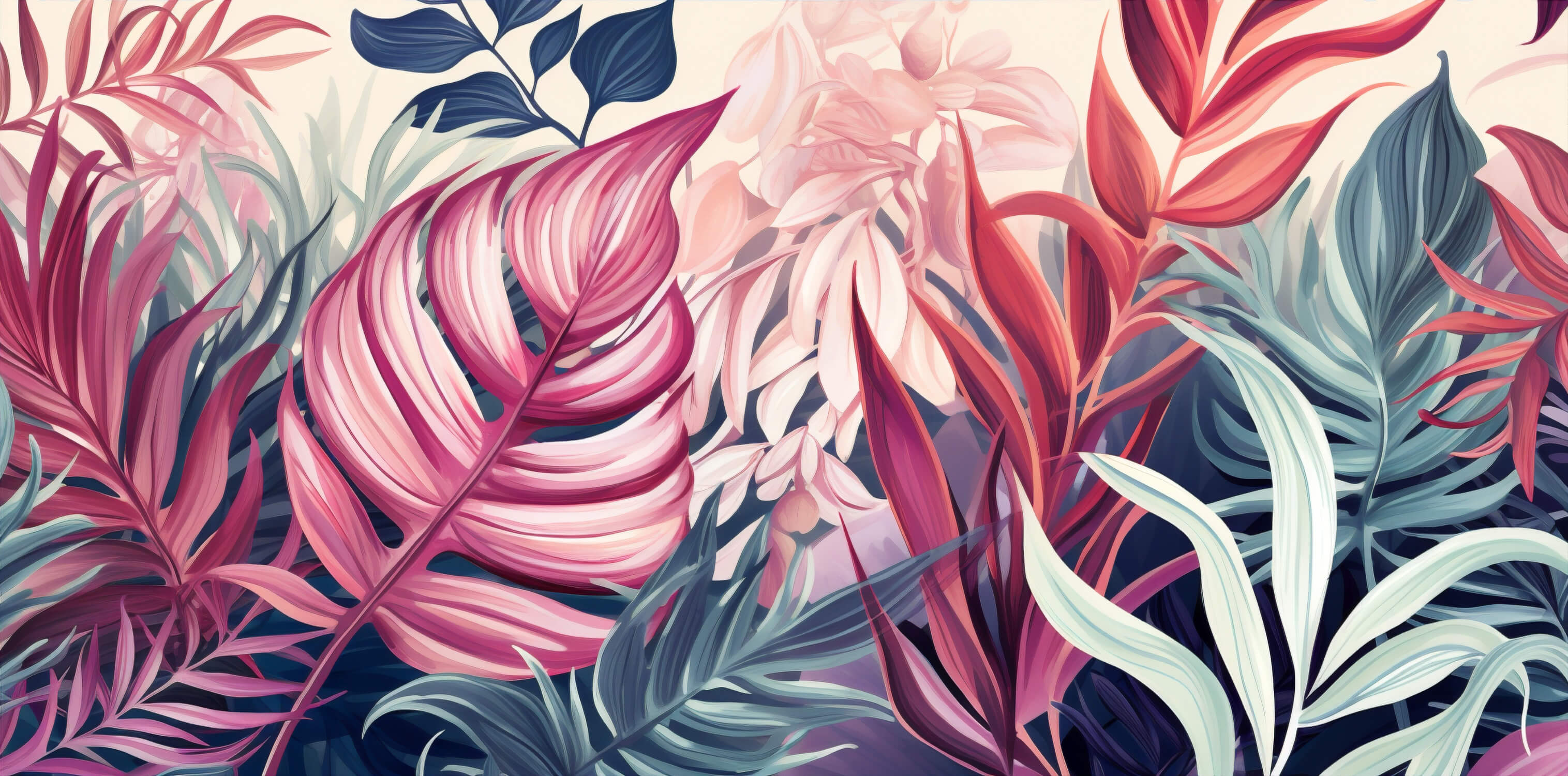 Green and Pink Wallpaper | Murals Wallpaper
