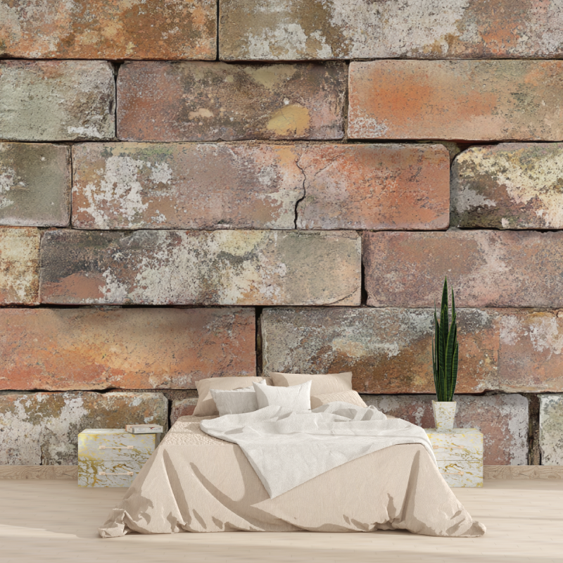 Terracotta Wallpaper with Weathered Texture | Murals Wallpaper