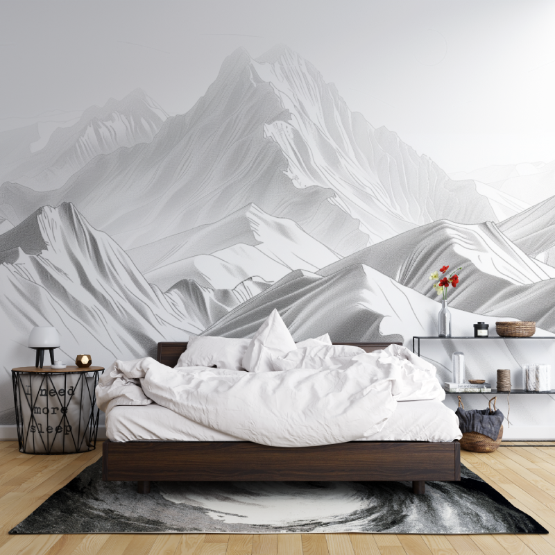 Mountain Graphic Style Restaurant Wallpaper | Murals Wallpaper