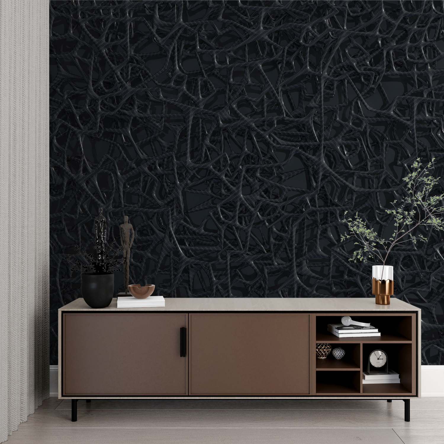 Black Crocodile Wallpaper | Murals Wallpaper