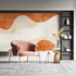 Abstract Terracotta Wallpaper for Living Room | Murals Wallpaper