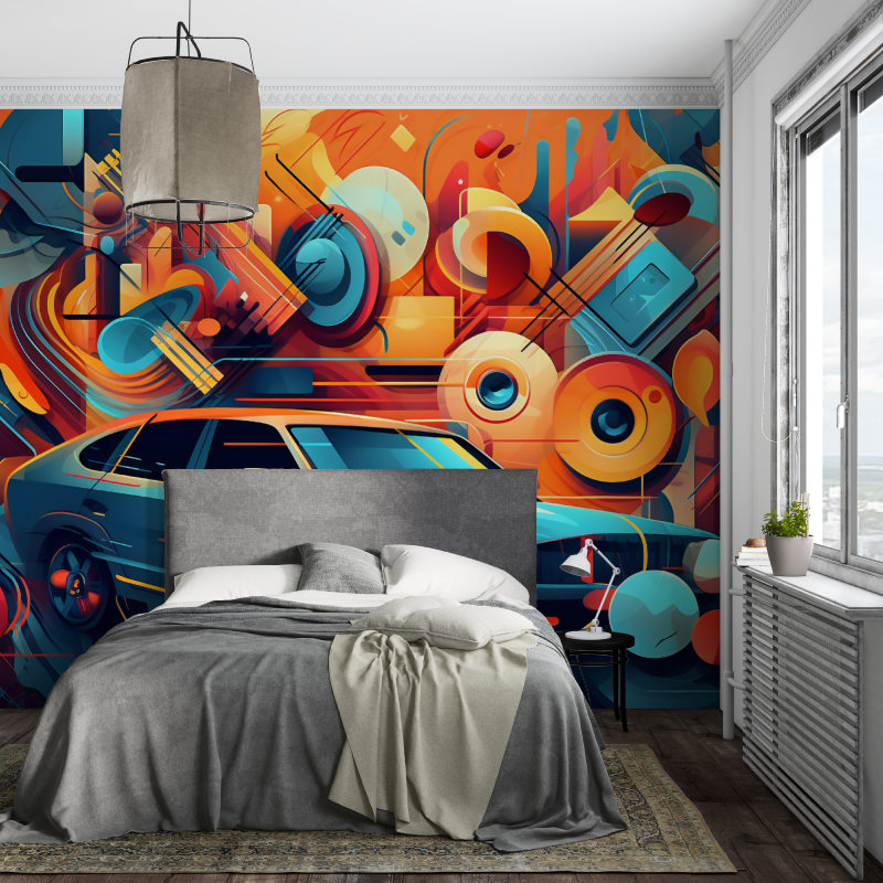 Multicolor Car Wallpaper | Murals Wallpaper