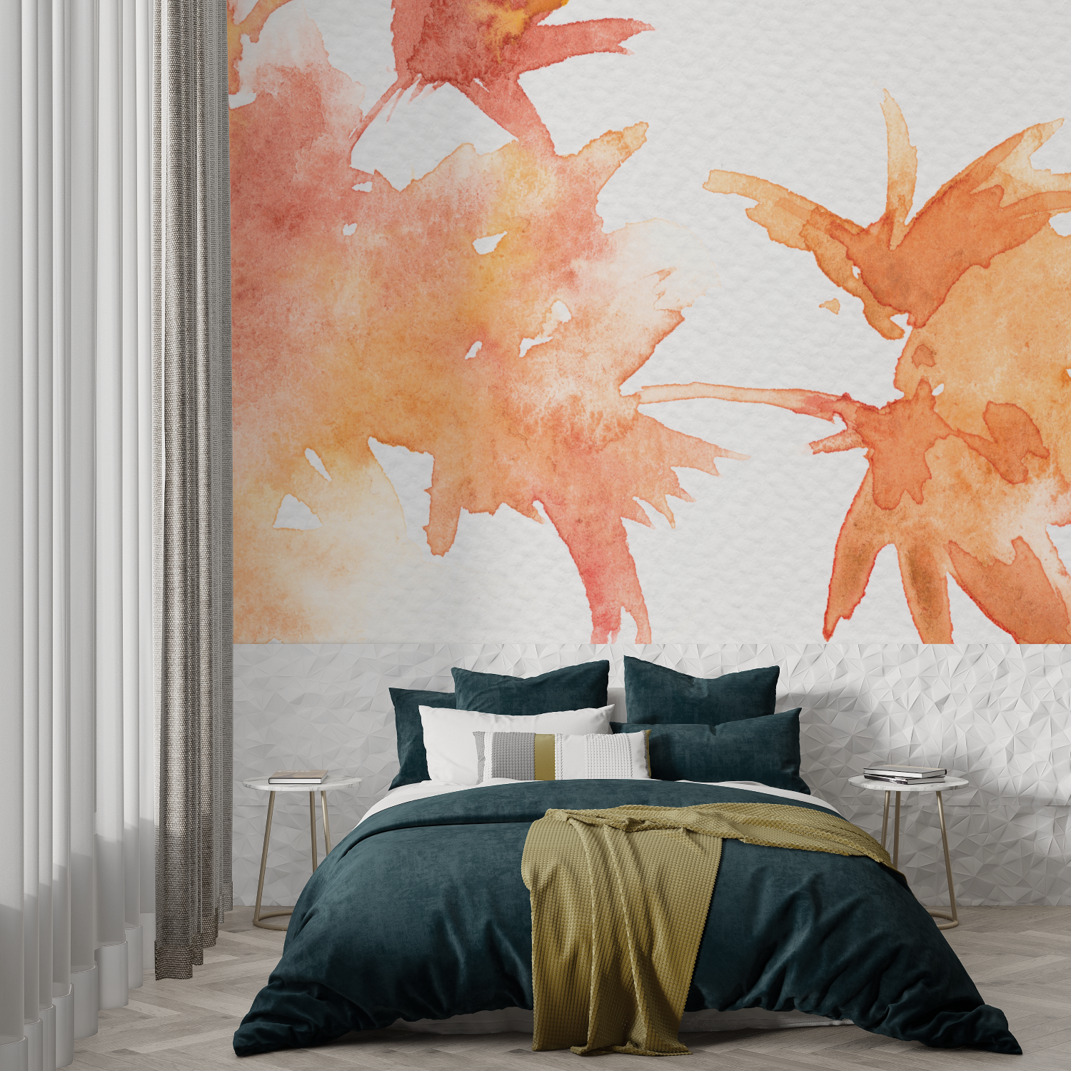Orange Bedroom Wallpaper | Murals Wallpaper