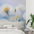 Watercolor dandelions mural wallpaper tapisserie tendance