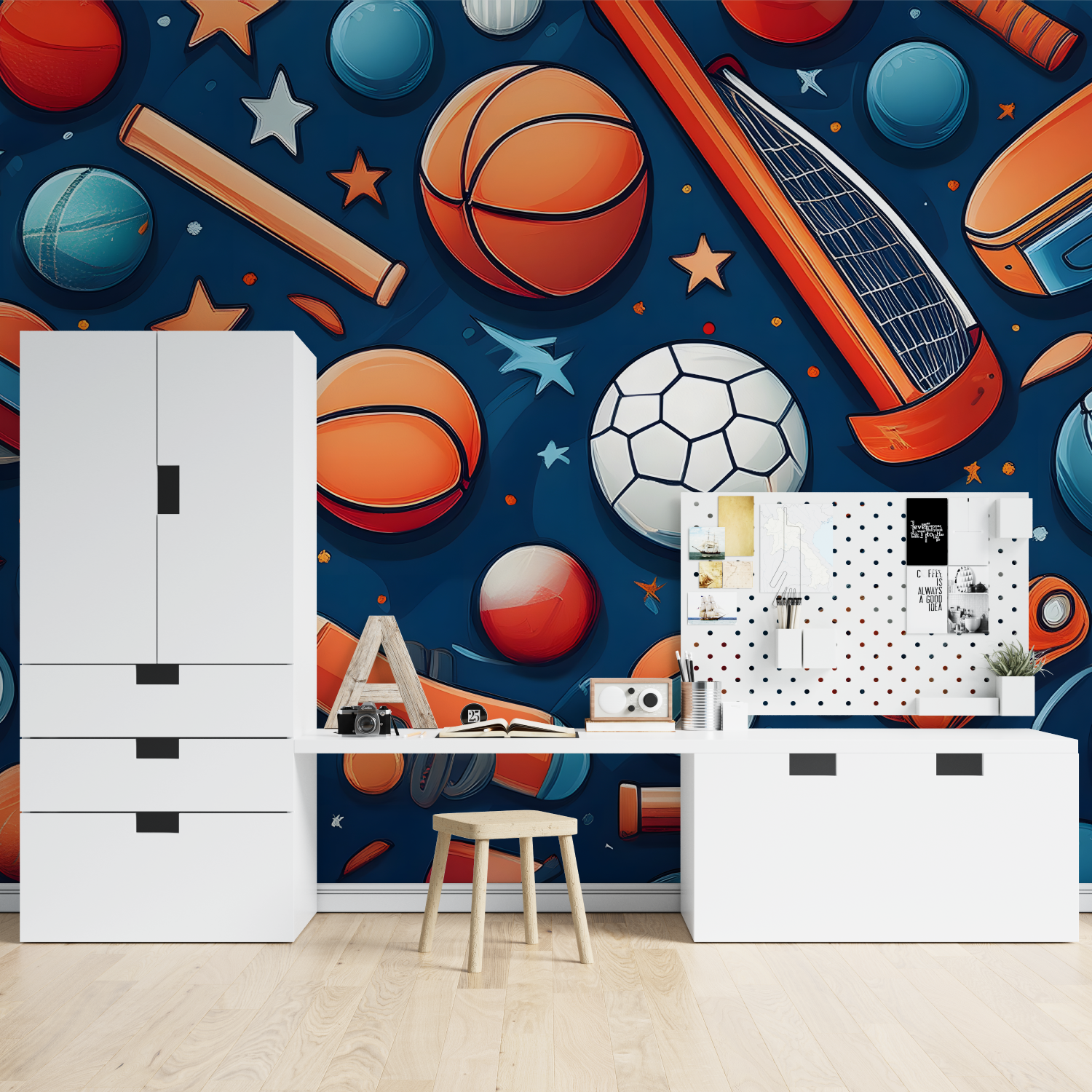 Sporty Theme Teen Wallpaper | Murals Wallpaper