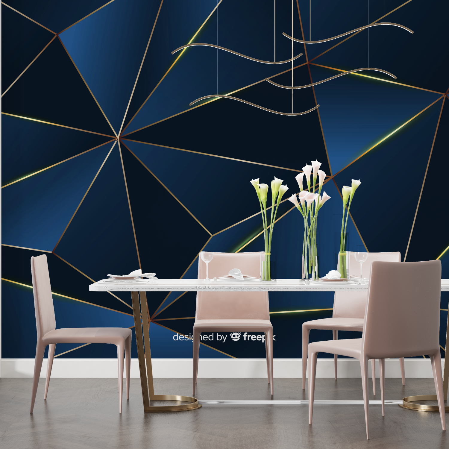 Blue Black Wallpaper | Murals Wallpaper