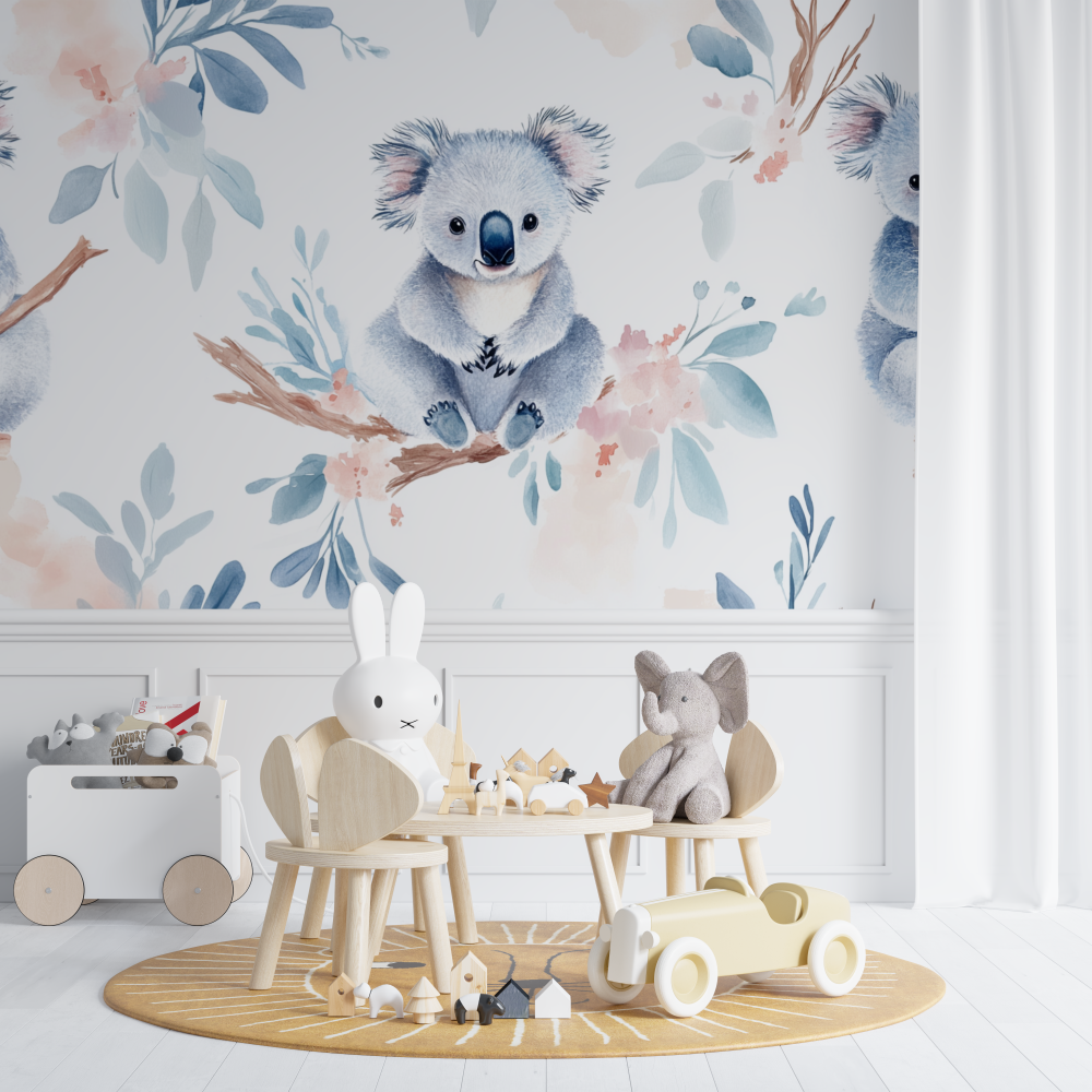 Light Feathered Koala Wallpaper | Murals Wallpaper