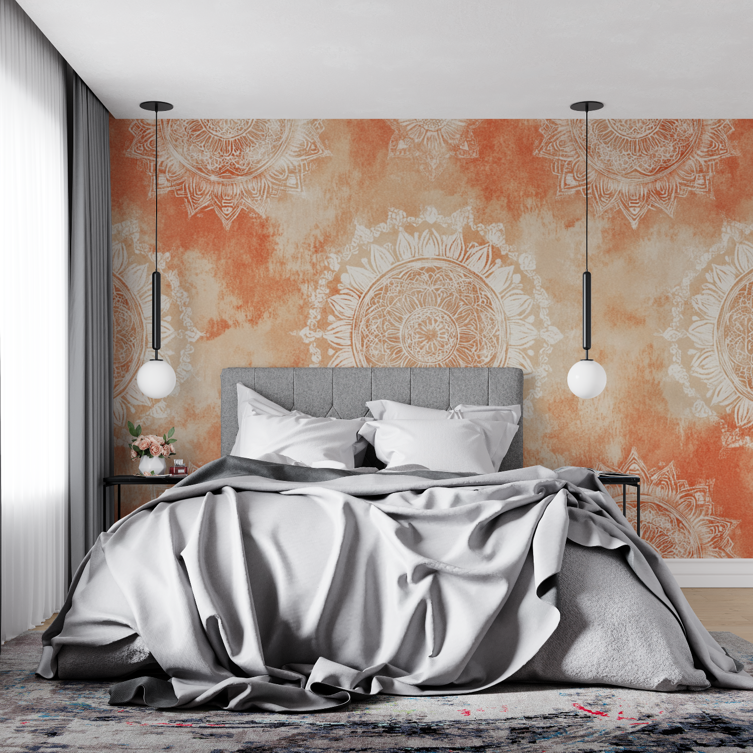 Terracotta Boho Chic Wallpaper | Murals Wallpaper