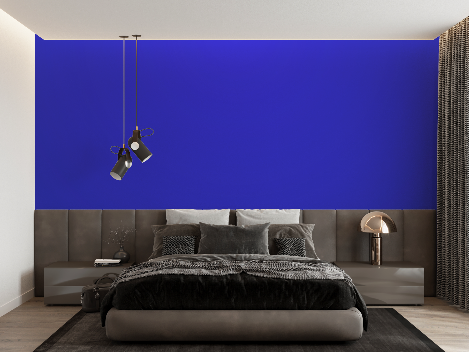 Papier Peint Bleu Majorelle – Panorama-Wand