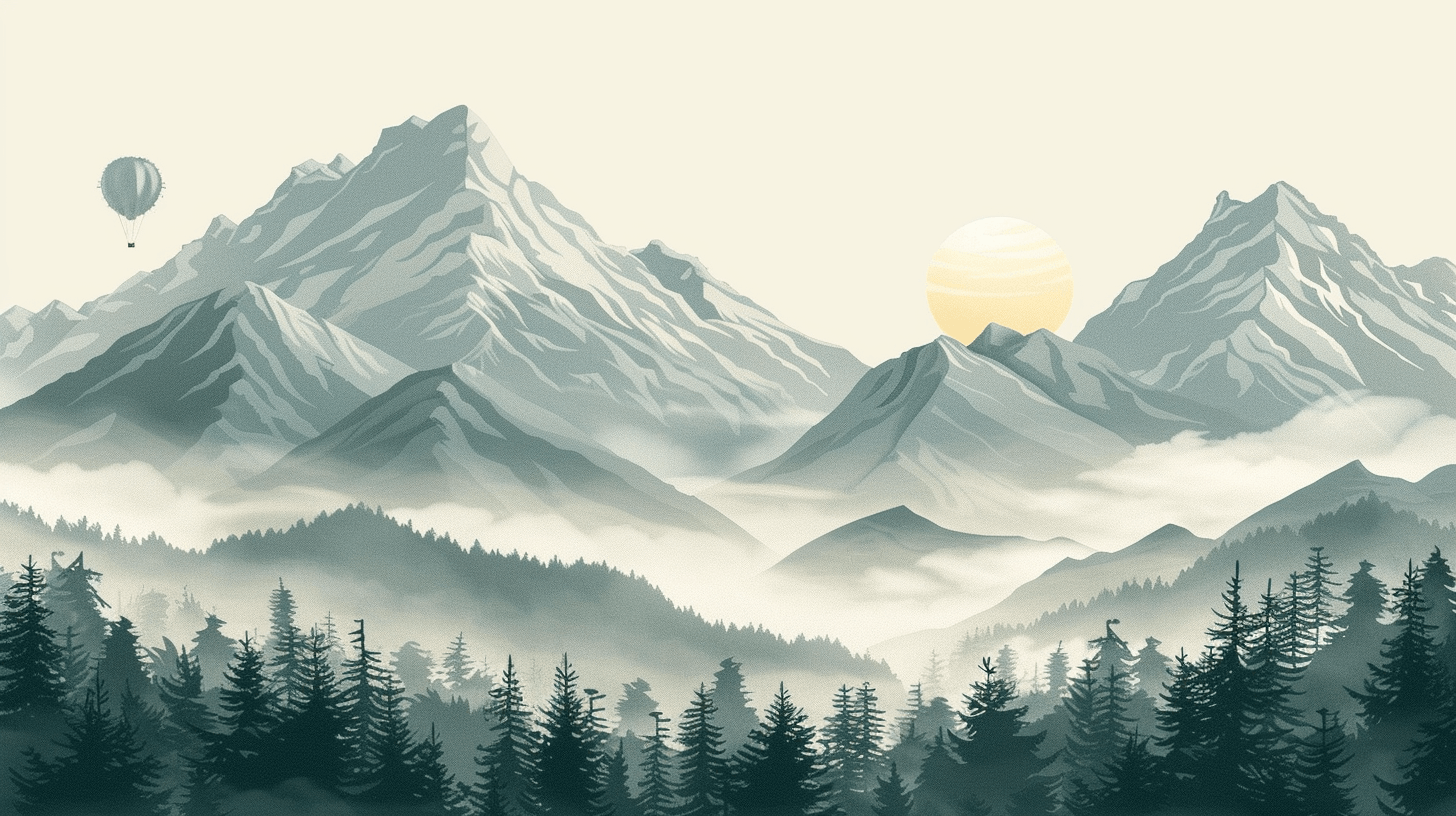 Scandinavian Mountain Kids Wallpaper | Murals Wallpaper