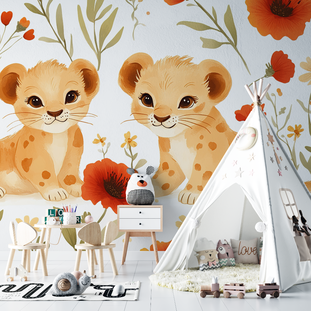 Lion Wallpaper and Vintage Atmosphere | Murals Wallpaper