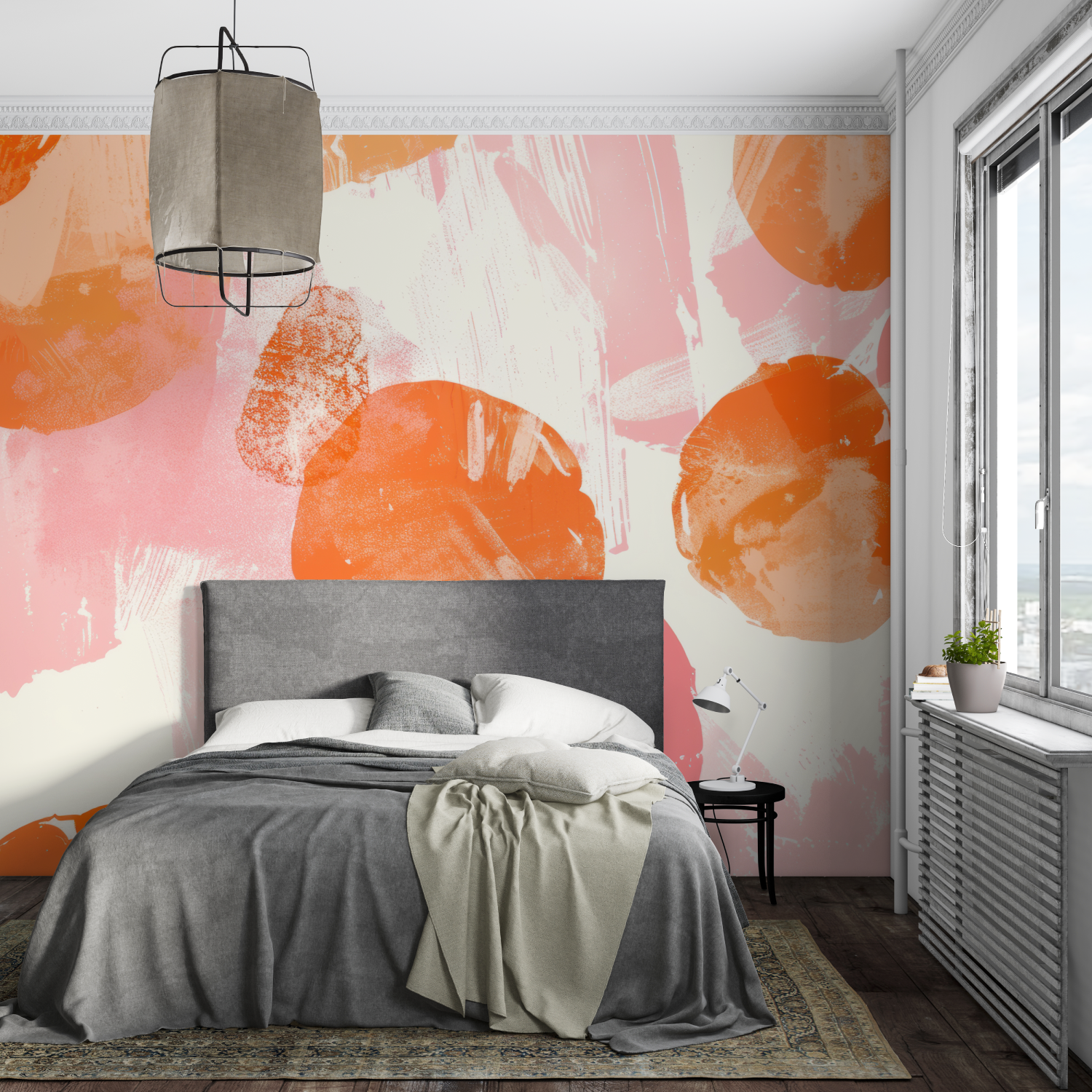 Orange Pink Pattern Wallpaper | Murals Wallpaper