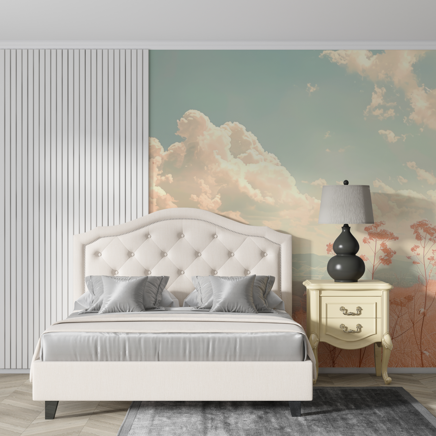 Cocooning Misty Forest Wallpaper Soft Tones | Murals Wallpaper