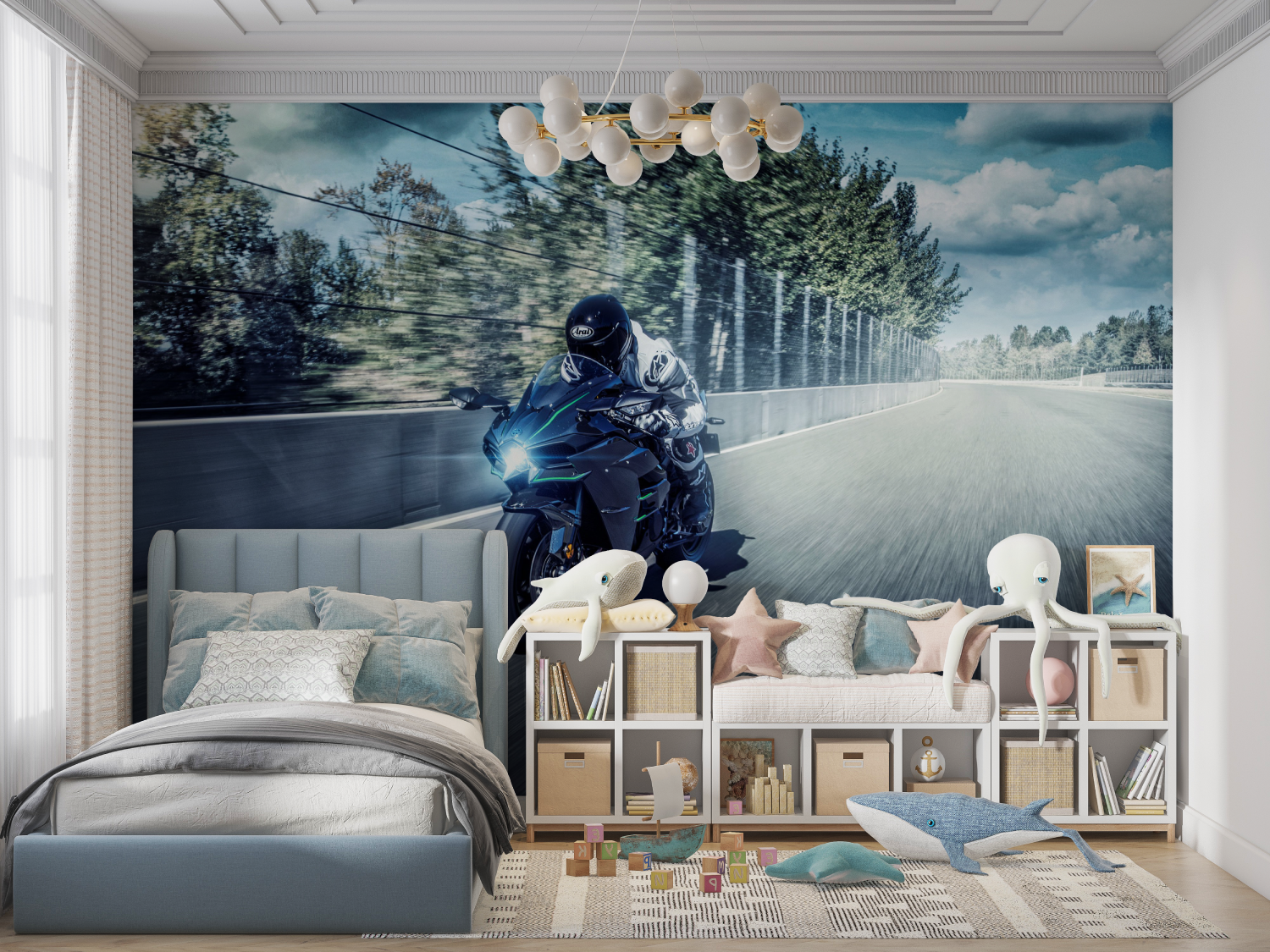 Tapete Motorrad Kawasaki Kurs Panorama Garcon