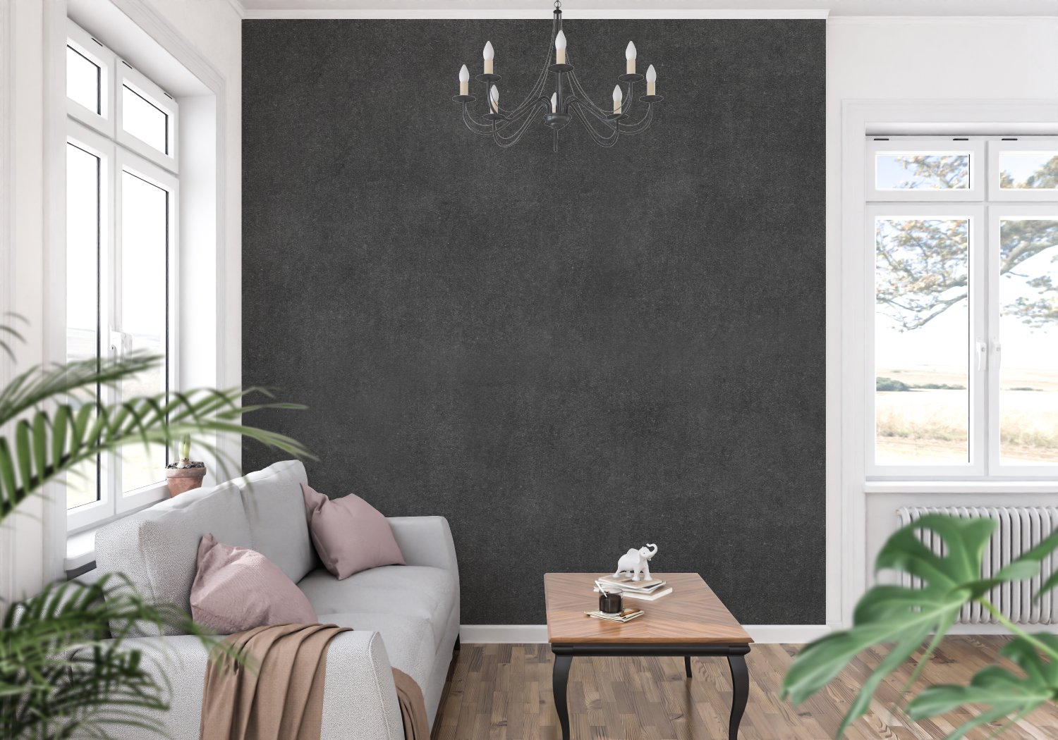 Charcoal Gray Wallpaper | Murals Wallpaper