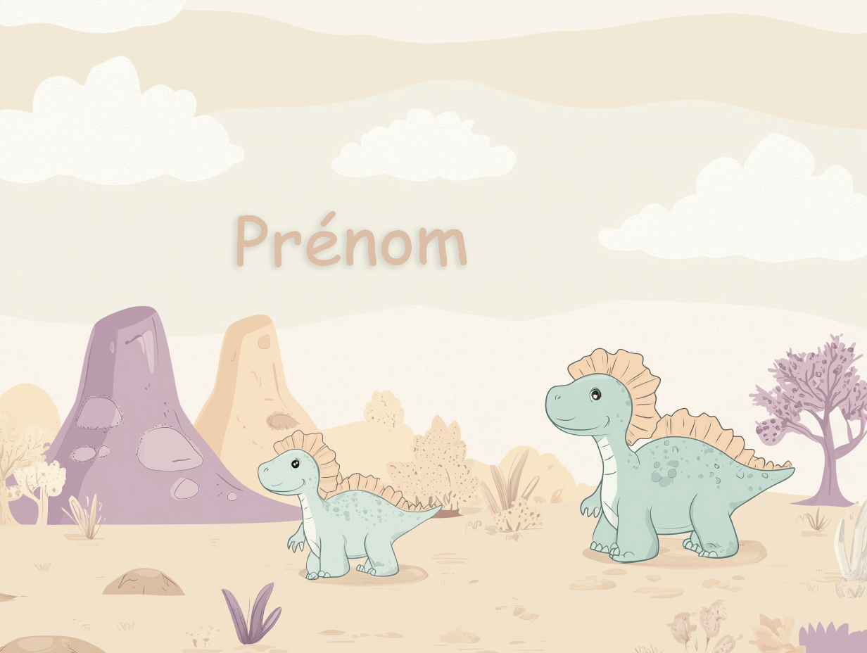 Dinosaur Baby Name Wallpaper | Murals Wallpaper