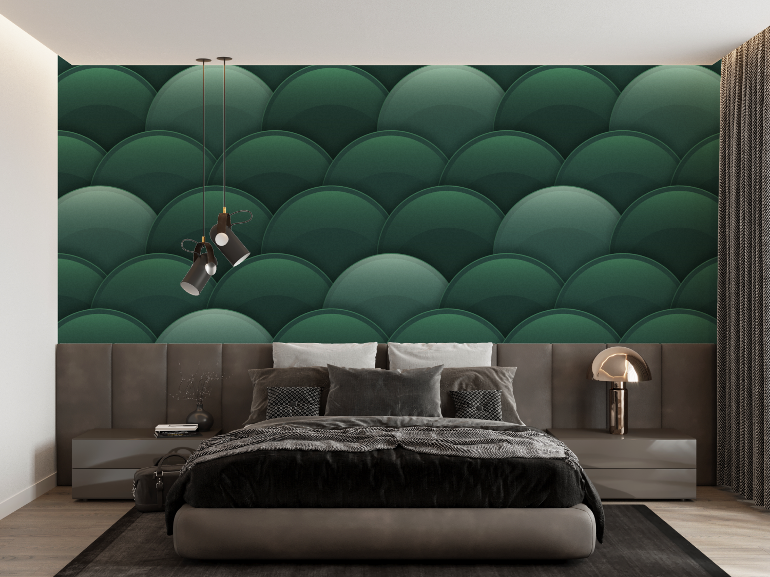 Green Patterned Wallpaper | Murals Wallpaper