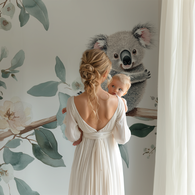 Koala Wallpaper in a Soft Universe | Murals Wallpaper