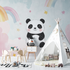 Pastel Panda and Rainbow Wallpaper | Murals Wallpaper