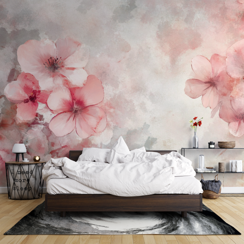 Watercolor Abstract Blurry Flower Wallpaper | Murals Wallpaper