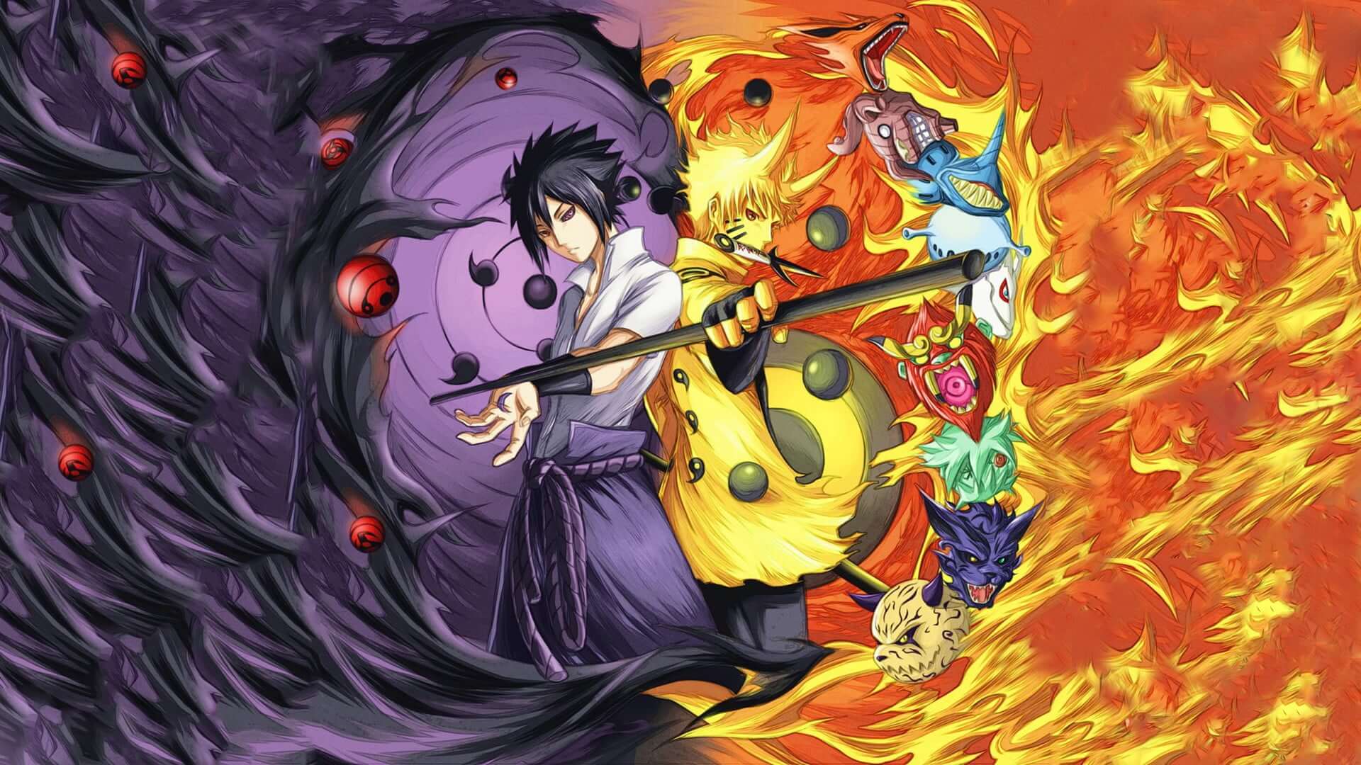 Naruto and Sasuke Wallpaper | Murals Wallpaper