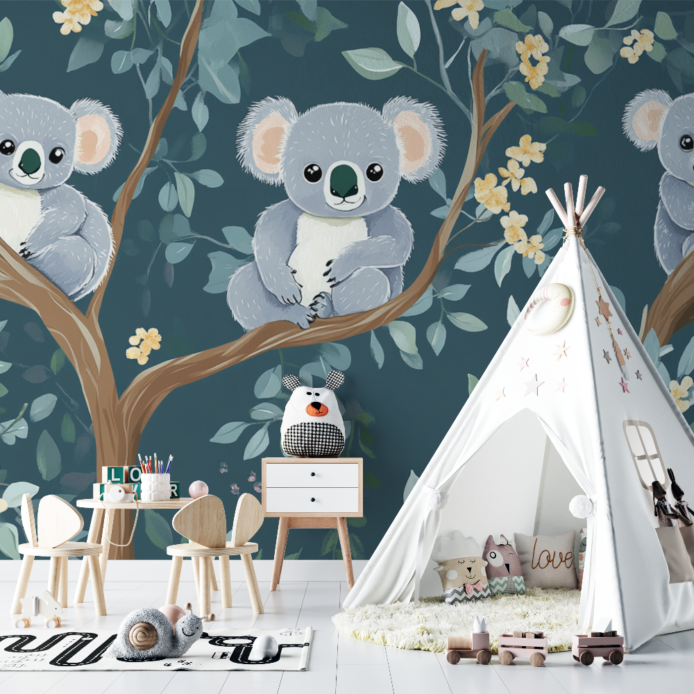 Koala Wallpaper Perched in a Tree | Murals Wallpaper
