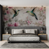 Vintage birds and flowers mural...er chambre adulte tendance