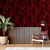 3D Black and Red Wallpaper | Murals Wallpaper
