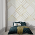 Gold and White Patterned Wallpaper | Murals Wallpaper