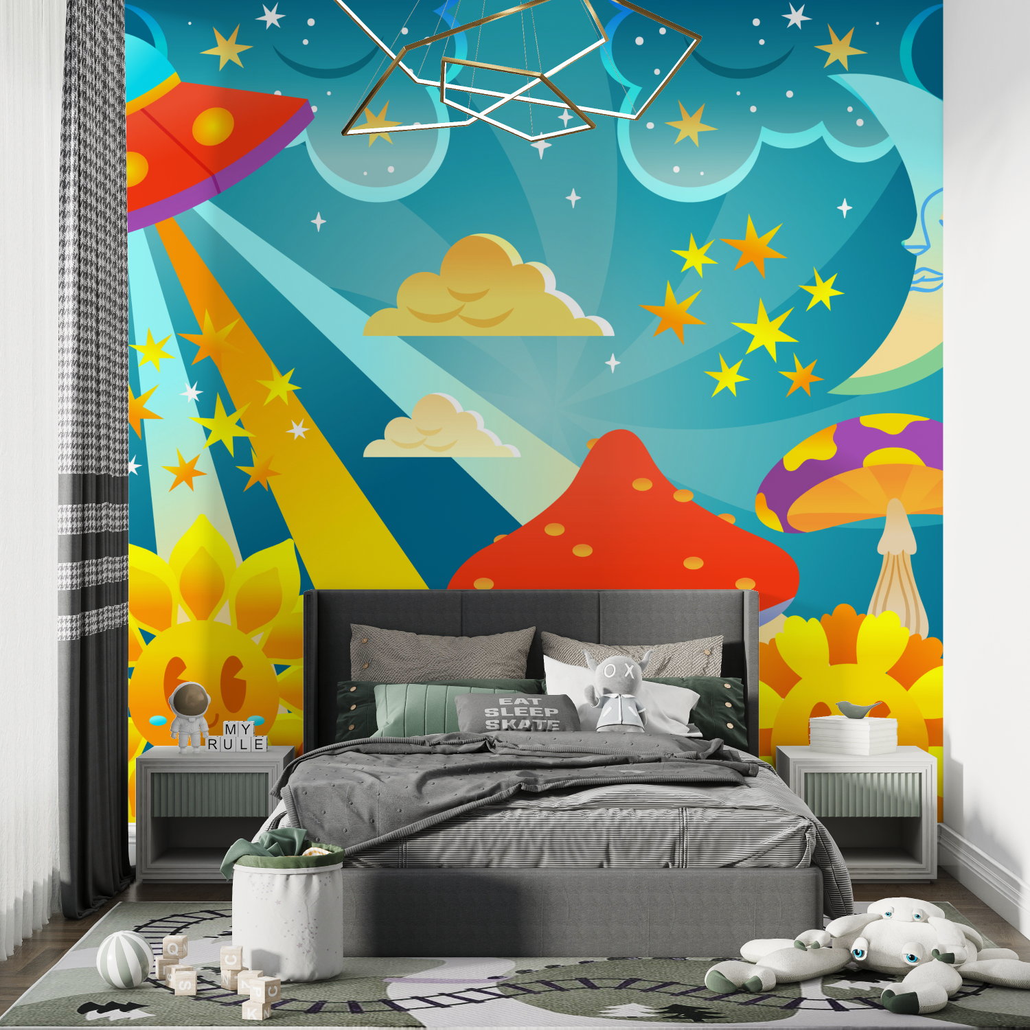 Multicolored Space Wallpaper | Murals Wallpaper