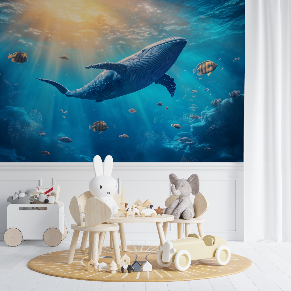 Whale and Ocean Themed Wallpaper | Murals Wallpaper