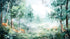 Watercolor Forest Wallpaper | Murals Wallpaper