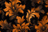 Orange and Black Flower Wallpaper | Murals Wallpaper