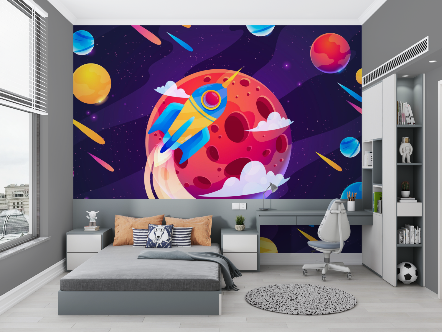 Meteor Shower Space Wallpaper | Murals Wallpaper
