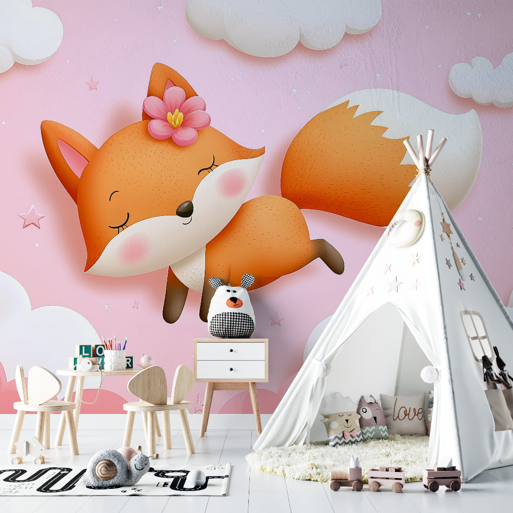 Fox Wallpaper Girls' Room | Murals Wallpaper