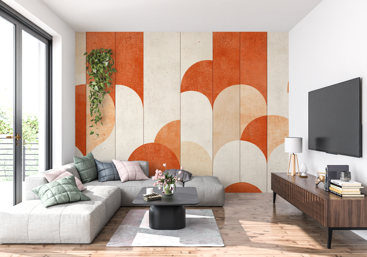 Terracotta Scandinavian Spirit Wallpaper | Murals Wallpaper