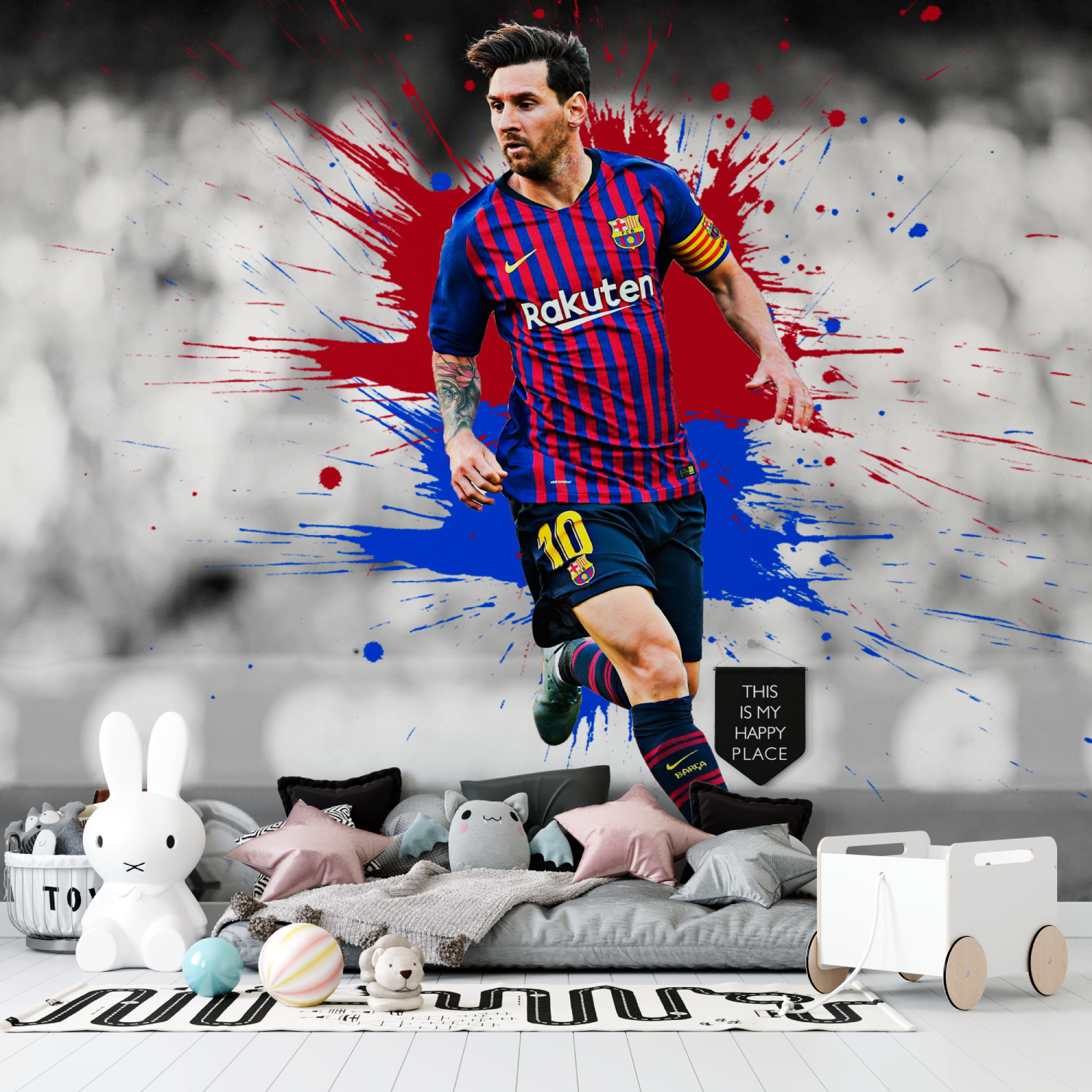 Papierfuß Messi Tapisserie Garcon